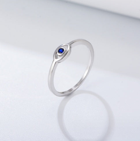 925 Sterling Silver 18K Gold Plated Evil Eye Exquisite Ring for Women Zircon Rings Jewelry Wedding Engagement Anillos