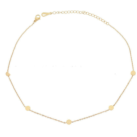 18K Gold-plated Titanium Steel Simple Gold Beanie Clavicle Chain