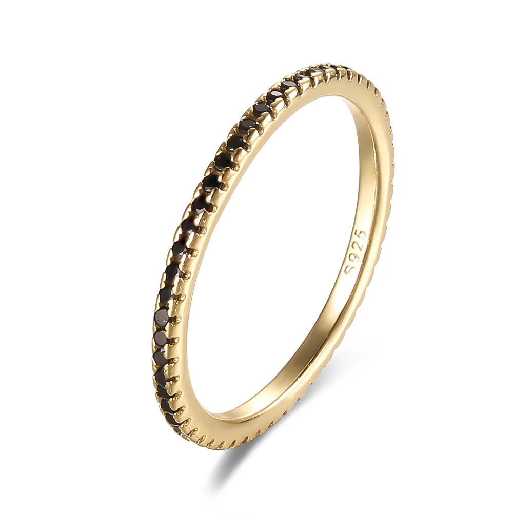 Sara Ring Thin 925 Sterling Silver 18k Gold Plated Ring